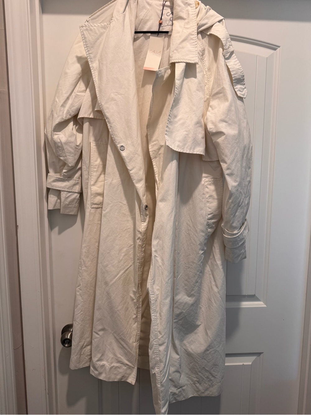 CALIA by Carrie Underwood Cream Trench Coat
